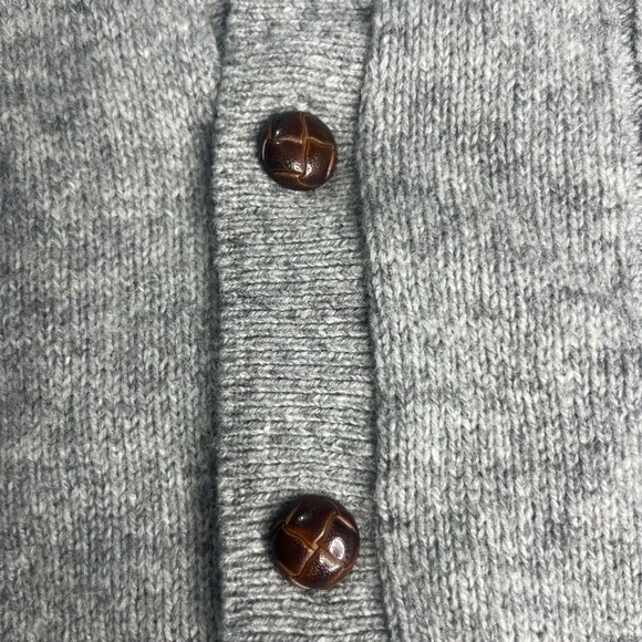 Vintage Jantzen Mens Sz M Gray Cable Knit Button Front Sweater Vest Made in USA - Picture 4 of 7